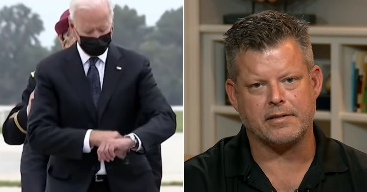 Mark Schmitz -- the father of slain Marine Jared Schmitz, 20 -- talked about President Joe Biden's behavior during a dignified transfer ceremony Sunday in an appearance Monday on Fox News' "Hannity."
