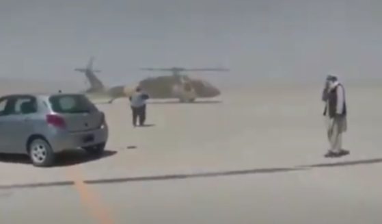 Video that has gone viral on Twitter appears to show Taliban fighters taking a joyride in an abandoned U.S. Black Hawk helicopter that was gifted to them by the Biden administration.