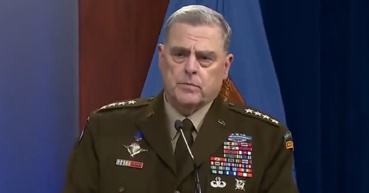 Army Gen. Mark Milley, chairman of the Joint Chiefs of Staff, answers a question during Wednesday's news briefing in Washington.