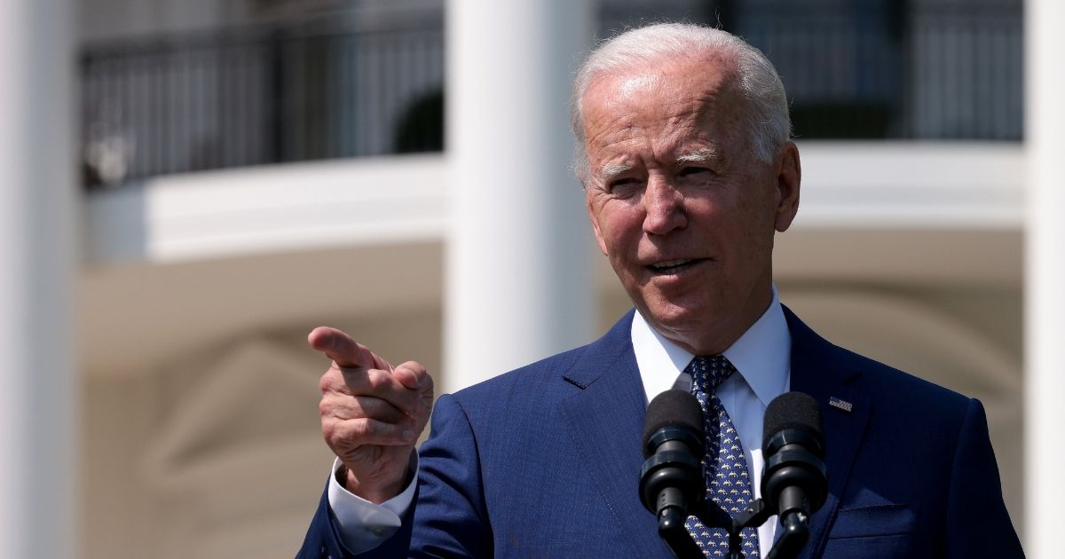President Joe Biden delivers remarks during an event on the South Lawn of the White House on Thursday in Washington, D.C.