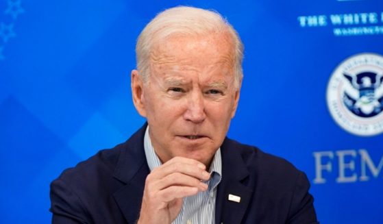 President Joe Biden speaks on the preparations being made by FEMA for Hurricane Ida in the Eisenhower Executive Office Building on Saturday in Washington, D.C.