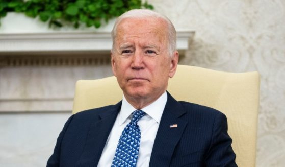 President Joe Biden listens to Ukrainian President Volodymyr Zelensky during a media availability in the Oval Office at the White House on Wednesday.