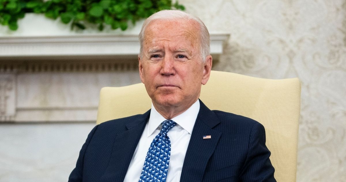 President Joe Biden listens to Ukrainian President Volodymyr Zelensky during a media availability in the Oval Office at the White House on Wednesday.