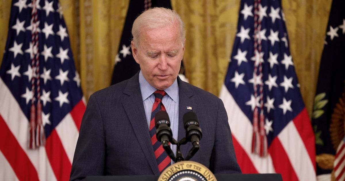 President Joe Biden speaks during an event in the East Room of the White House on Tuesday in Washington, D.C.