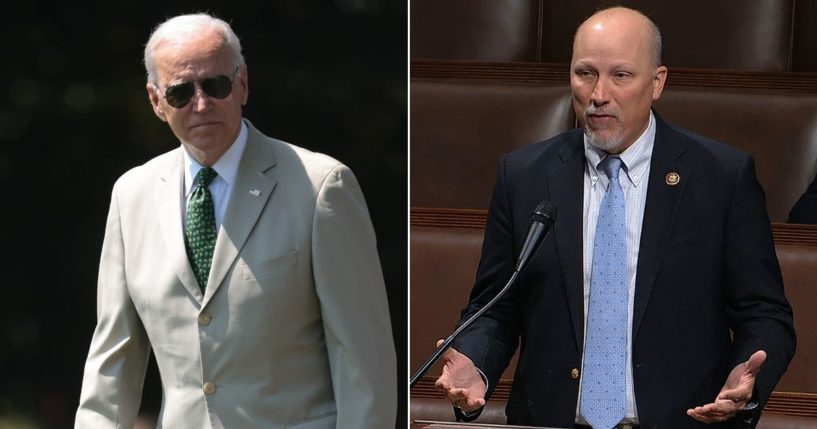 Republican Rep. Chip Roy of Texas, left, has said that President Joe Biden's recent remarks on the eviction moratorium are 