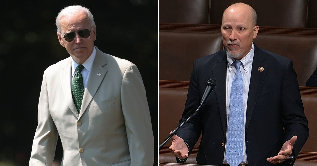 Republican Rep. Chip Roy of Texas, left, has said that President Joe Biden's recent remarks on the eviction moratorium are "absolutely impeachable."