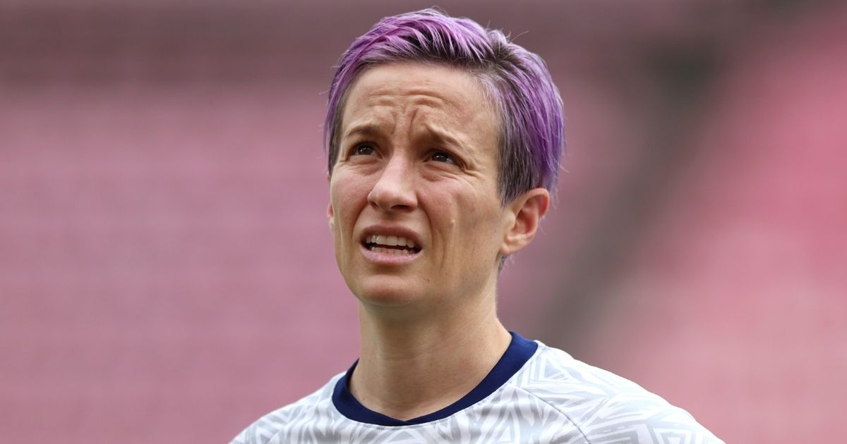 Megan Rapinoe looks on prior to the U.S. women's semifinal against Canada during the Tokyo Olympic Games at Kashima Stadium in Ibaraki, Japan, on Aug. 2.