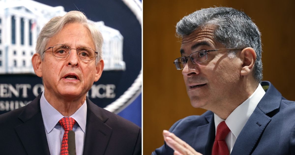 Attorney General Merrick Garland, left, speaks at a news conference at the Department of Justice on Thursday in Washington, D.C. Xavier Becerra, secretary of the Department of Health and Human Services, testifies before the Senate Appropriations Subcommittee at the U.S. Capitol on June 9, 2021, in Washington, D.C.