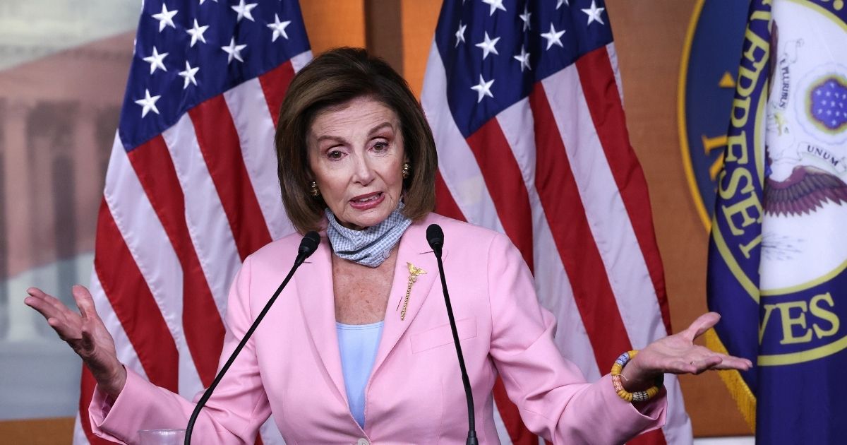 Speaker of the House Nancy Pelosi holds her weekly news conference at the U.S. Capitol on Wednesday in Washington, D.C.