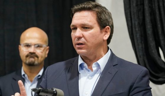 Republican Florida Gov. Ron DeSantis speaks at the opening of a monoclonal antibody site on Aug. 18, 2021, in Pembroke Pines, Florida.