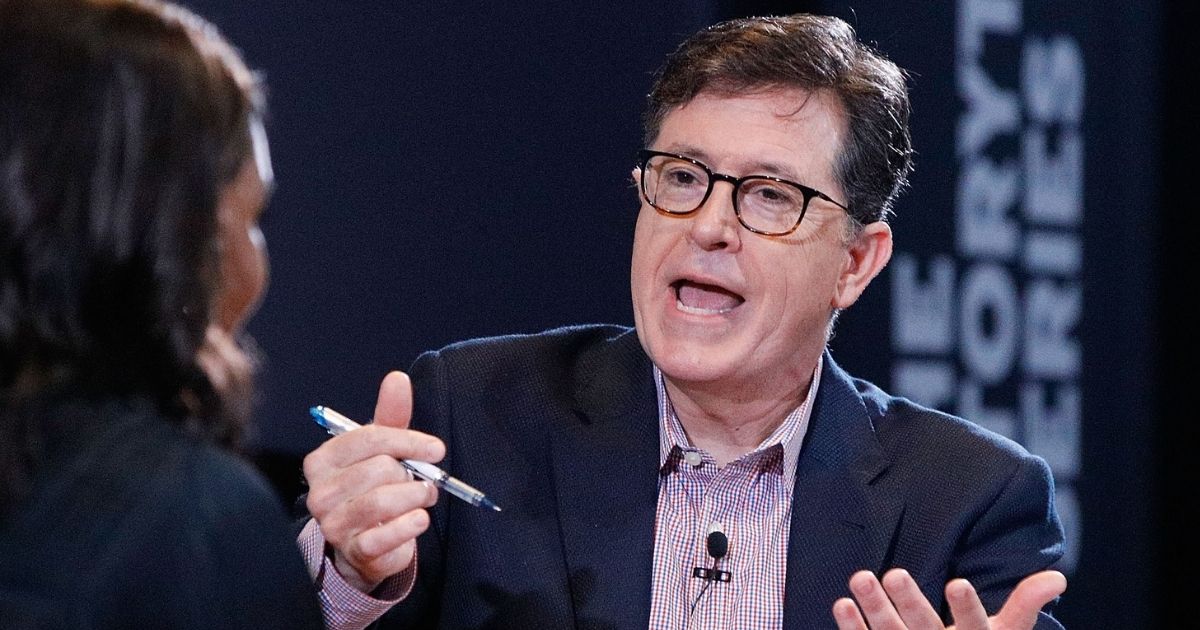 Comedian Stephen Colbert speaks on stage during the 2019 Montclair Film Festival at the Wellmont Theater on May 4, 2019, in Montclair, New Jersey.