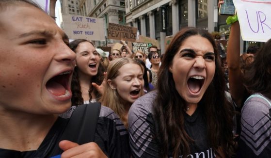 Students participate in the Global Climate Strike march on Sept. 20, 2019, in New York City.