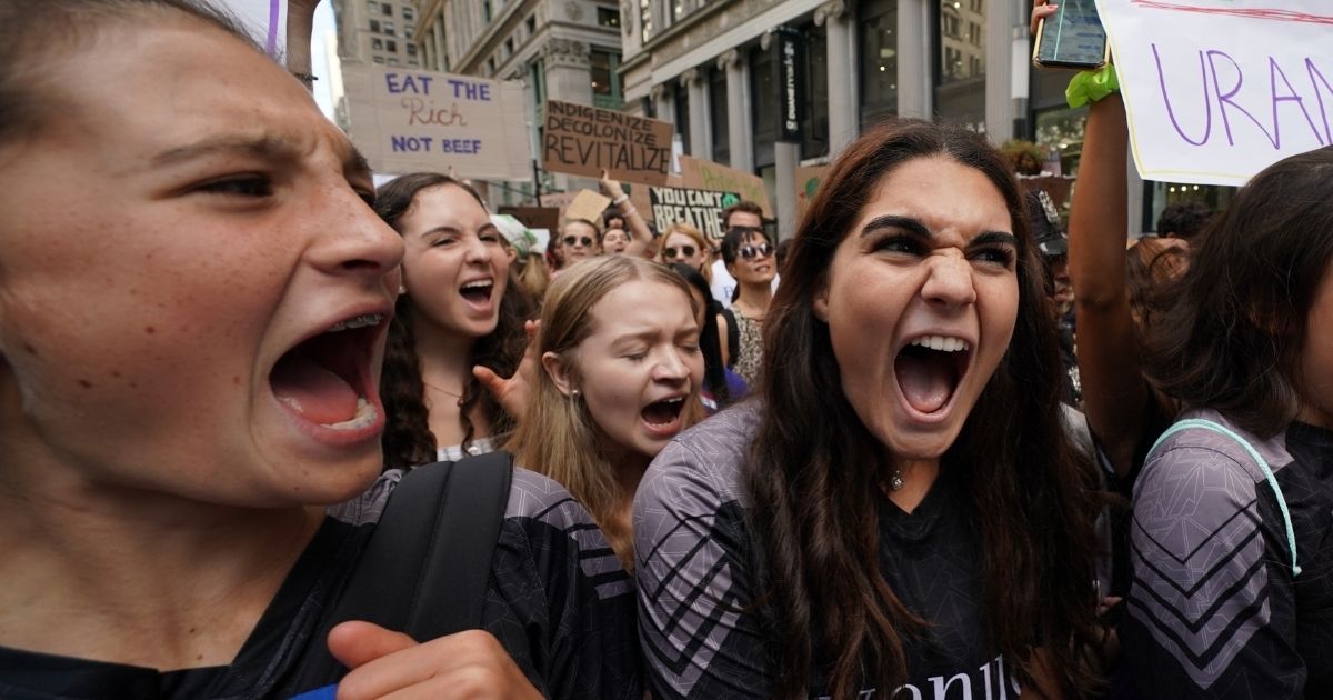 Students participate in the Global Climate Strike march on Sept. 20, 2019, in New York City.