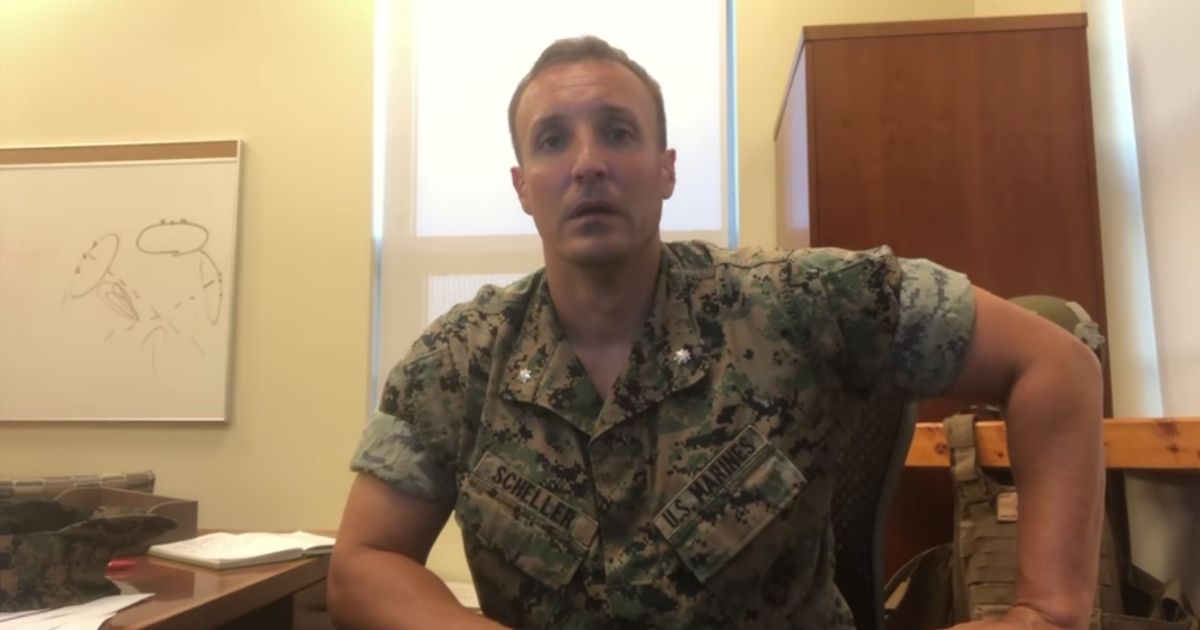 Fired U.S. Marine Stuart Scheller posts a video to Facebook on Thursday, discussing the situation in Afghanistan.