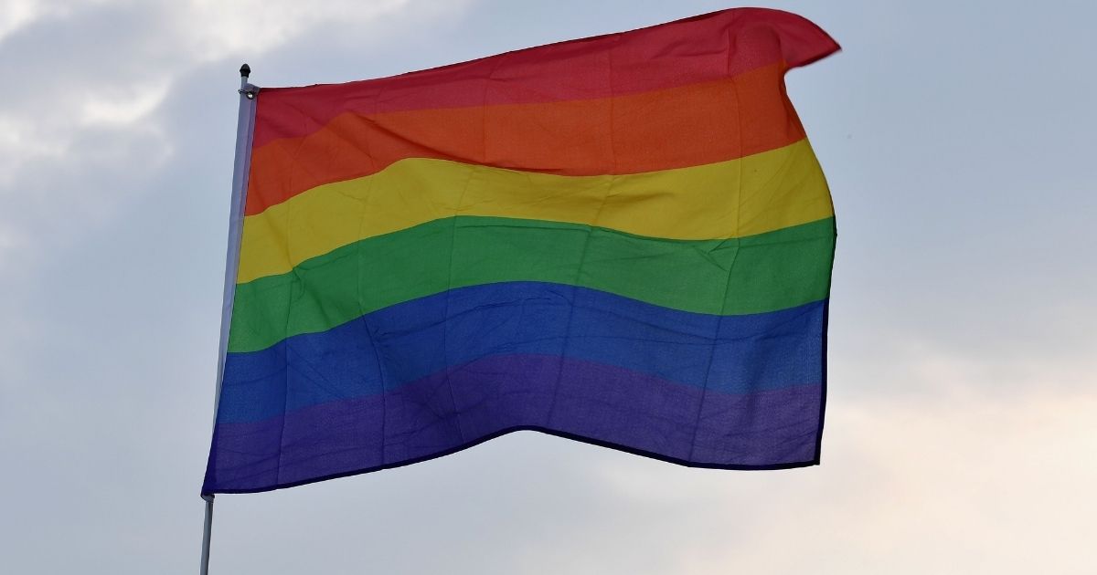 A rainbow flag, the symbol of gay activism, is pictured in a 2019 file photo.