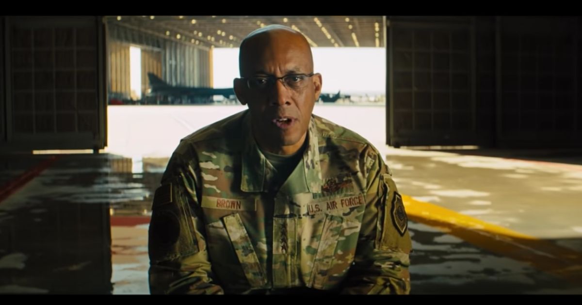 Air Force Chief of Staff Gen. Charles 'C.Q.' Brown during video: 'When I'm flying, I put my helmet on, my visor down, my mask up. You don't know who I am. ... You just know I'm an American airman kicking your butt.'