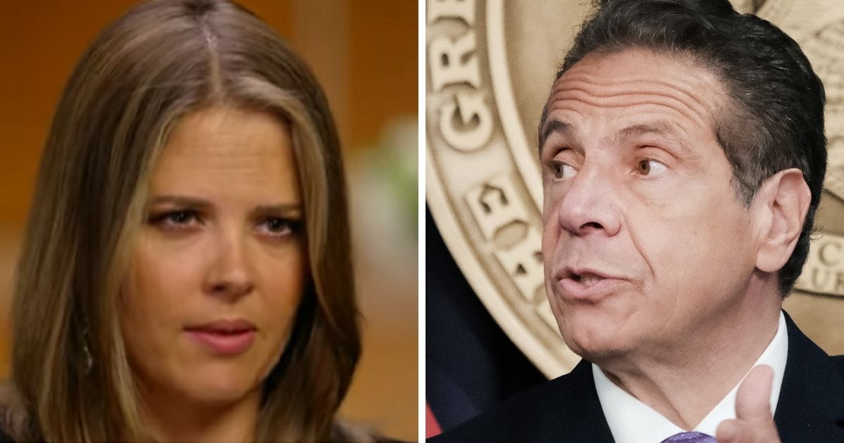 Brittany Commisso, left; and New York Gov. Andrew Cuomo, right.