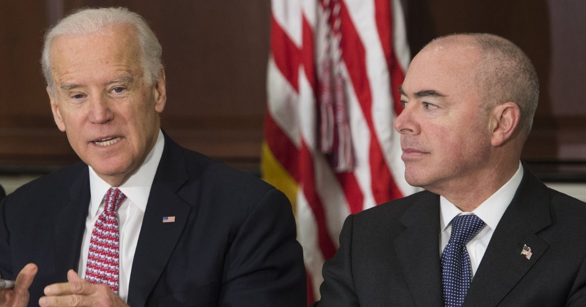 Then-Vice President Joe Biden and then-Deputy Homeland Security Secretary Alejandro Mayorkas are pictured in a 2015 file photo from a White House meeting on countering violent extremism.