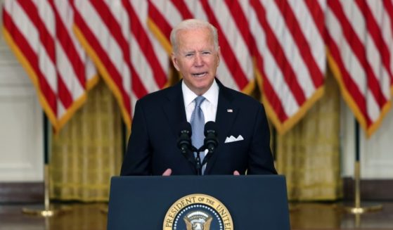 President Joe Biden delivers an address Monday on the collapse of the American-backed government in Afghanistan.