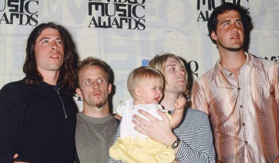 The grunge band Nirvana is pictured in a file photo from 1993 in Los Angeles.