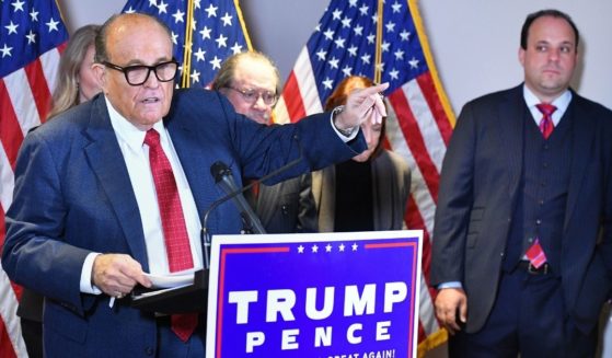 Rudy Giuliani speaks at a news conference at the Republican National Committee headquarters in Washington, D.C., on Nov. 19, 2020.