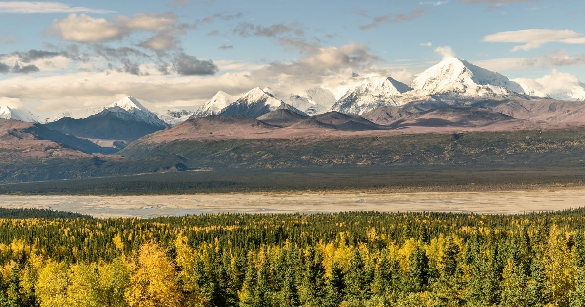 This stock image shows a panoramic view of the Alaskan wilderness. The North Slope oil project in Alaska was struck down by a judge this week, due to its potential impact on polar bears in the region.
