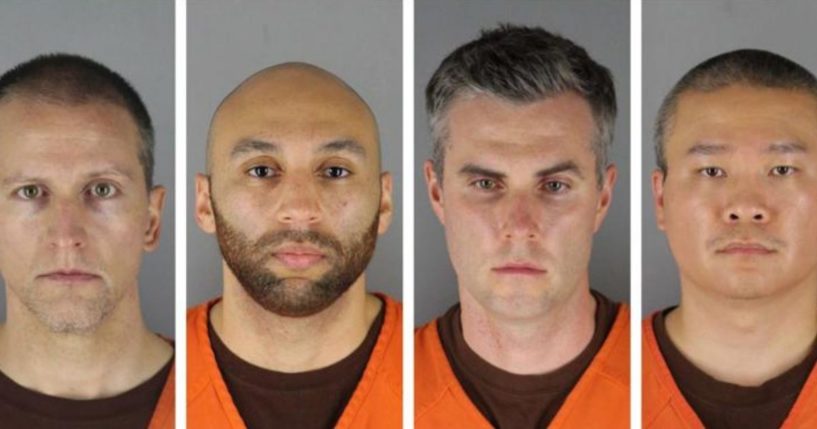 Former Minneapolis police officers Derek Chauvin, J. Alexander Kueng, Thomas Lane and Tou Thao are seen in this mugshot photo taken by the Hennepin County Sheriff's Office on June, 3, 2020.