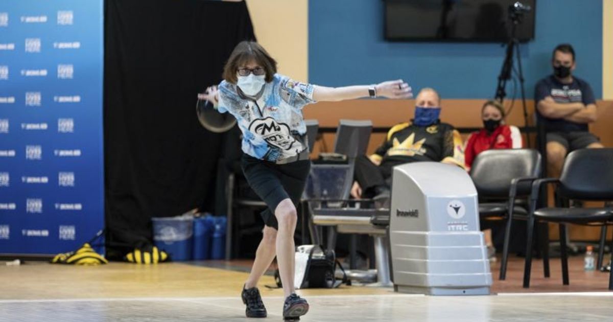 Erin McCarthy is seen bowling at the 2021 PWBA Kickoff Classic Series in Arlington, Texas, in a photo taken on Jan. 26, 2021.