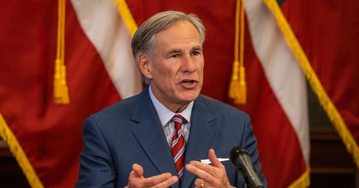 Texas Republican Gov. Greg Abbott speaks about the COVID-19 pandemic on May 18, 2020, in Austin.