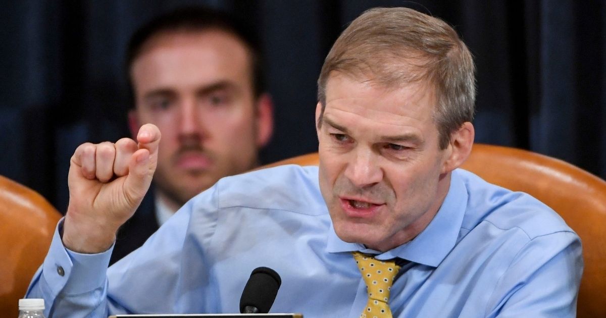 Rep. Jim Jordan makes remarks during a House Judiciary Committee markup of Articles of Impeachment against then-President Donald Trump at the Longworth House Office Building on Dec. 12, 2019, in Washington, D.C.