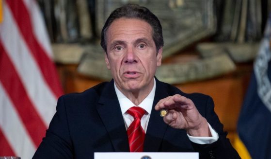 Then-New York Gov. Andrew Cuomo speaks during his daily media briefing on May 1, 2020, in Albany, New York.