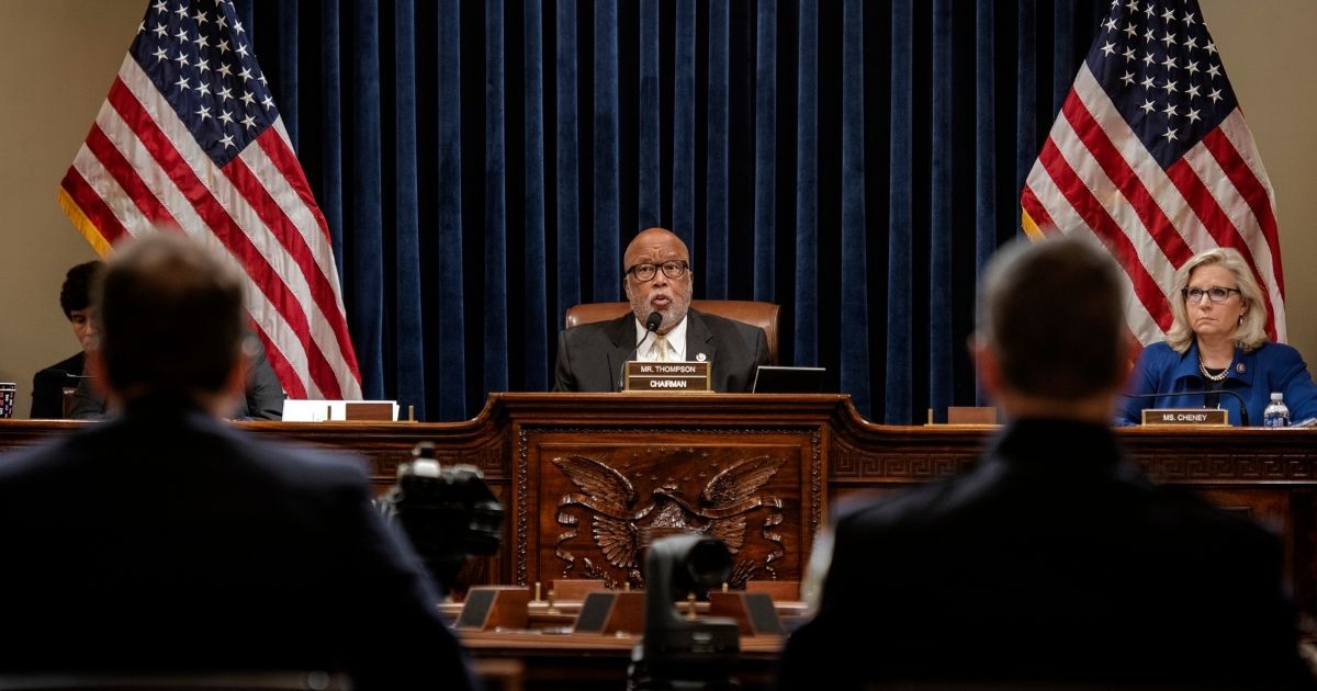Rep. Bennie Thompson sits at the Congressional Jan. 6 commission hearings on July 27, 2021, in Washington, D.C.