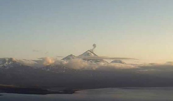 The Pavlof Volcano on the Alaskan Penisula is depicted in this photo taken on Thursday.