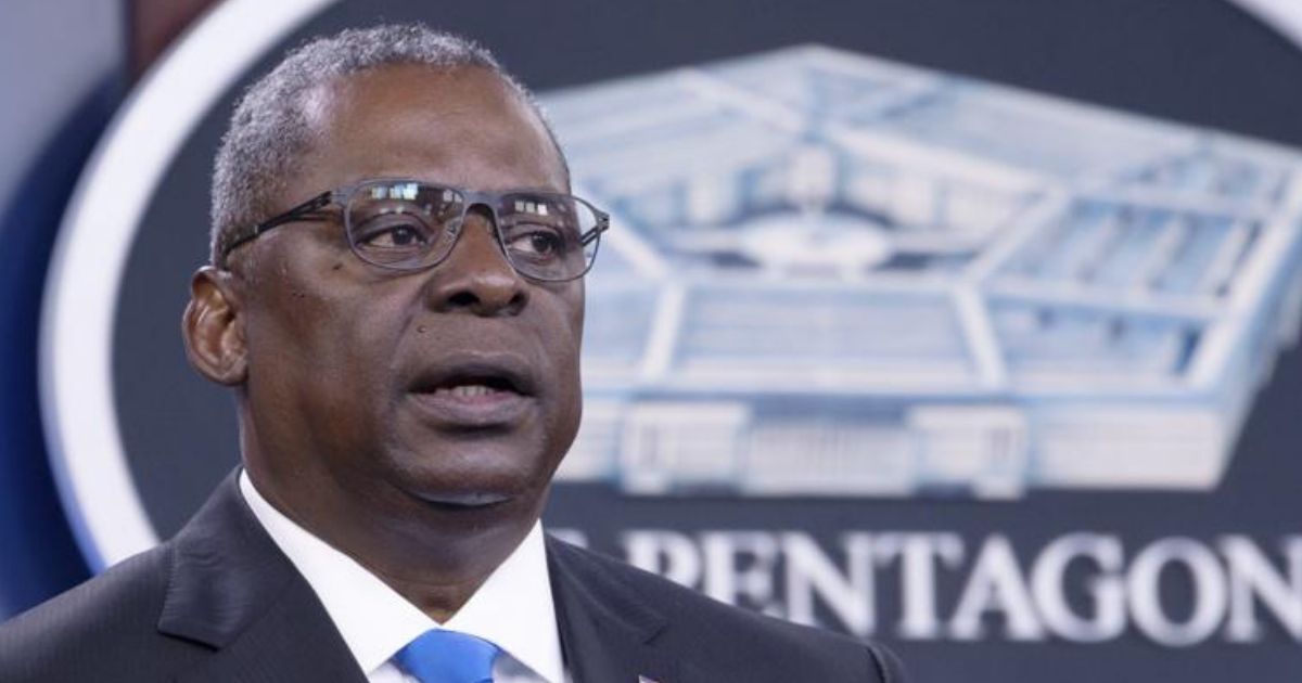 Defense Secretary Lloyd Austin is seen speaking at a media briefing at the Pentagon in Washington in a photo taken on July 21, 2021.