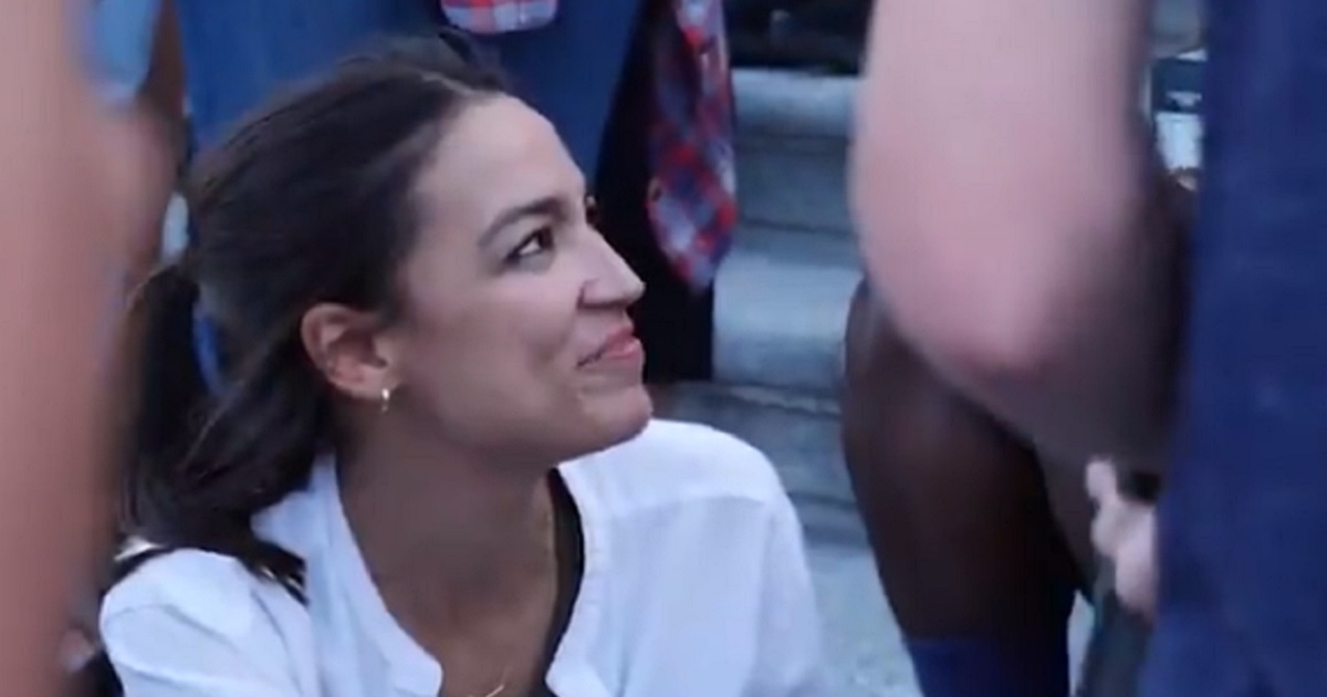 U.S. Rep. Alexandria Ocasio-Cortez at a rally in Washington.