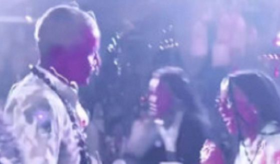 Former President Barack Obama is pictured on the dance floor at his 60th birthday party over the weekend on Martha's Vineyard in Massachusetts.