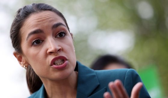 Democratic Rep. Alexandria Ocasio-Cortez of New York speaks at a news conference outside of the U.S. Capitol on July 20, 2021, in Washington, D.C.