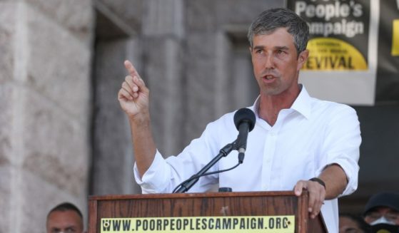 Beto O'Rourke speaks on the steps of the Texas Capitol on July 31, 2021, in Austin, Texas.