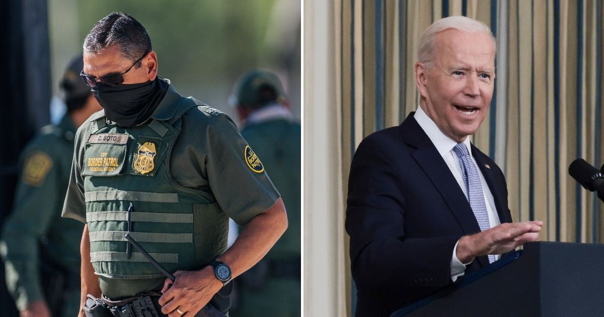 Border Patrol agents, left, have reportedly been officially notified they must be fully vaccinated against COVID-19 by November or they will face termination.