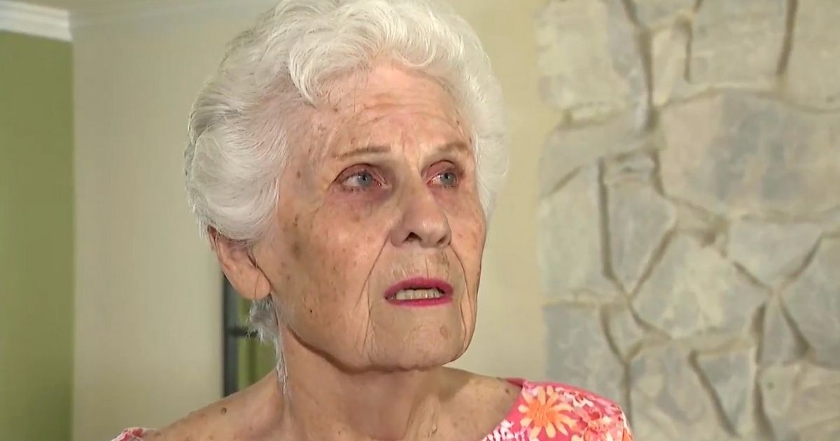 Estelle Bender, 88, who lives in West Hills, California, talks about her voting experience with a KTLA-TV reporter.