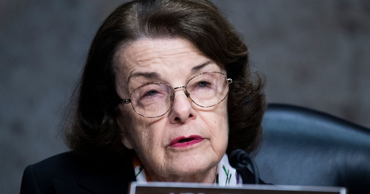 Democratic Sen. Dianne Feinstein of California attends the Senate Judiciary Committee confirmation hearing in Dirksen Senate Office Building on April 28, 2021, in Washington, D.C.