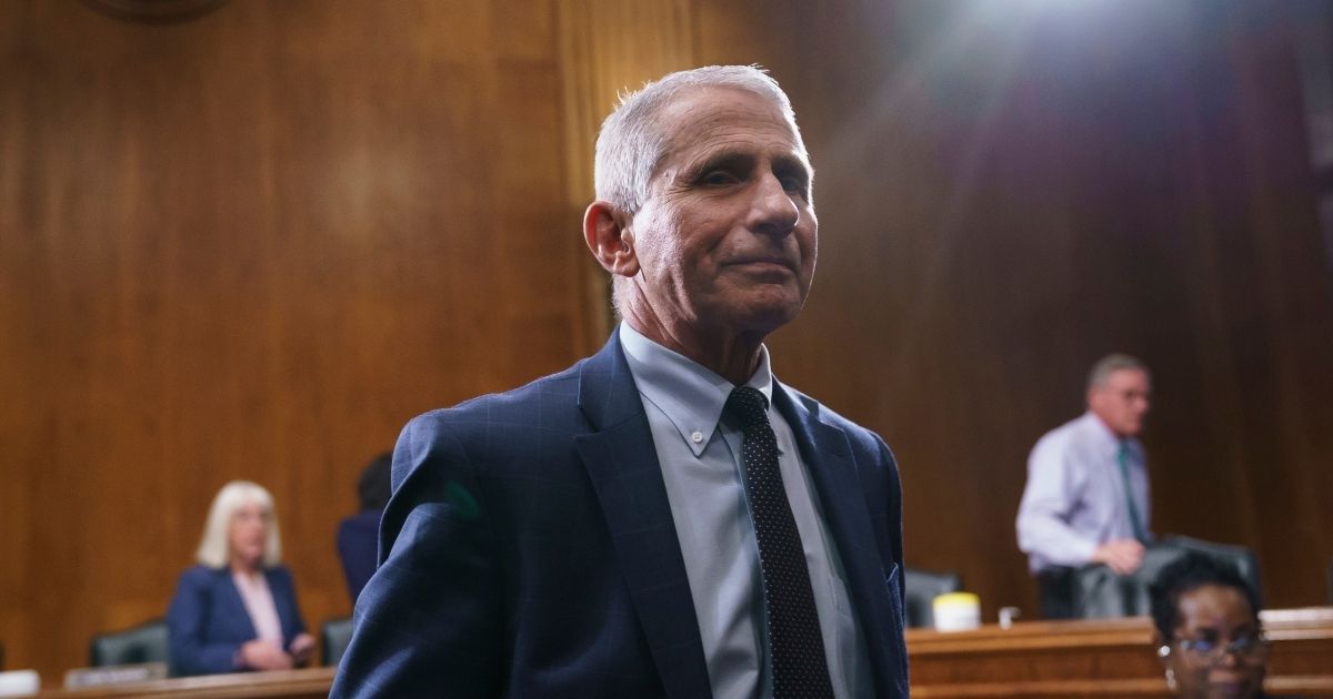 Dr. Anthony Fauci finishes his testimony before the Senate Health, Education, Labor, and Pensions Committee on July 20, 2021 in Washington, D.C.
