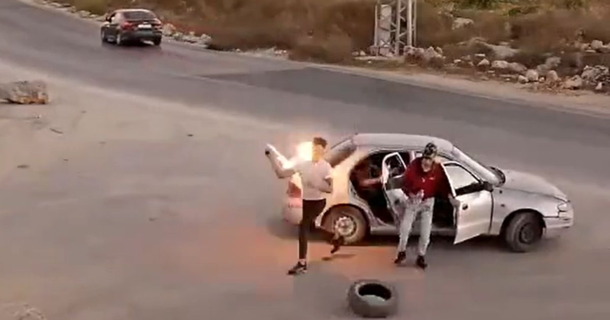 A would-be terrorist tries to throw a firebomb at a Jewish settlement in Gush Etzion, Israel.