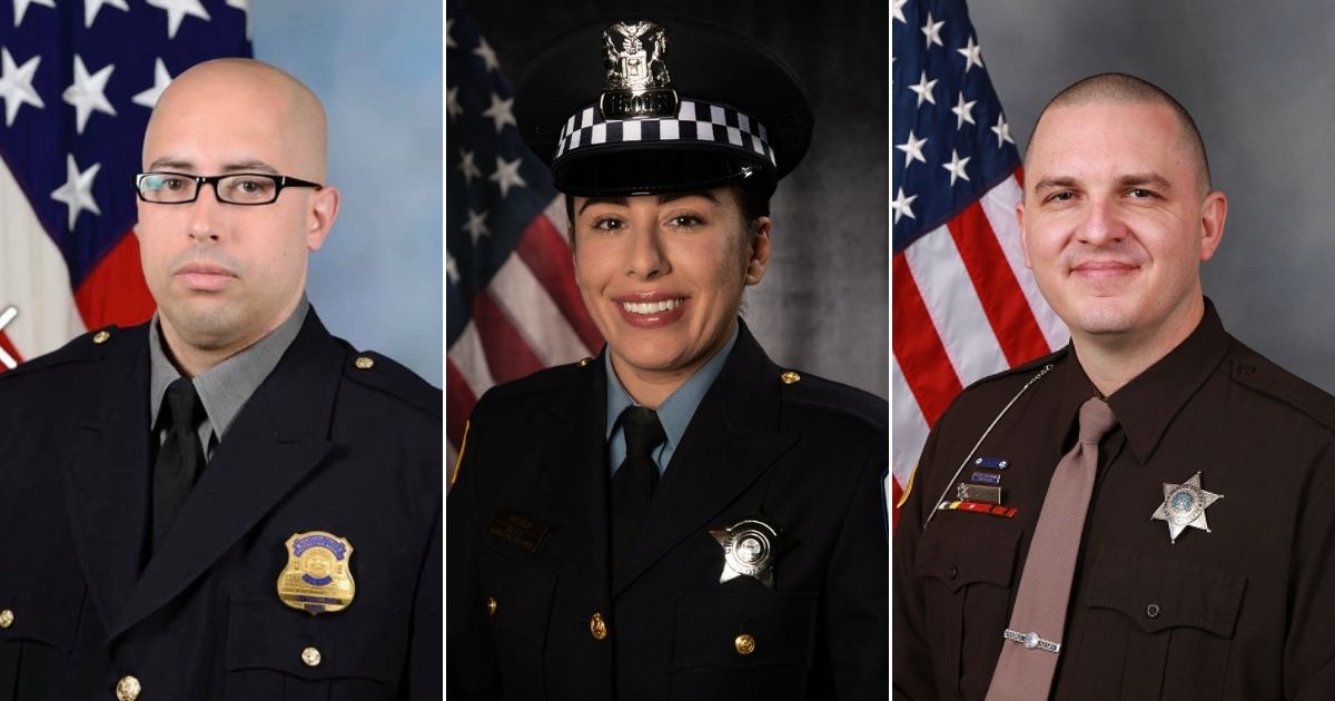 From left to right, Officer George Gonzalez of the Pentagon Force Protection Agency, Officer Ella French of the Chicago Police Department and Deputy Sheriff Ryan Proxmire of the Kalamazoo County, Michigan, Sheriff's Office were among the law enforcement officers who died in the line of duty in August.