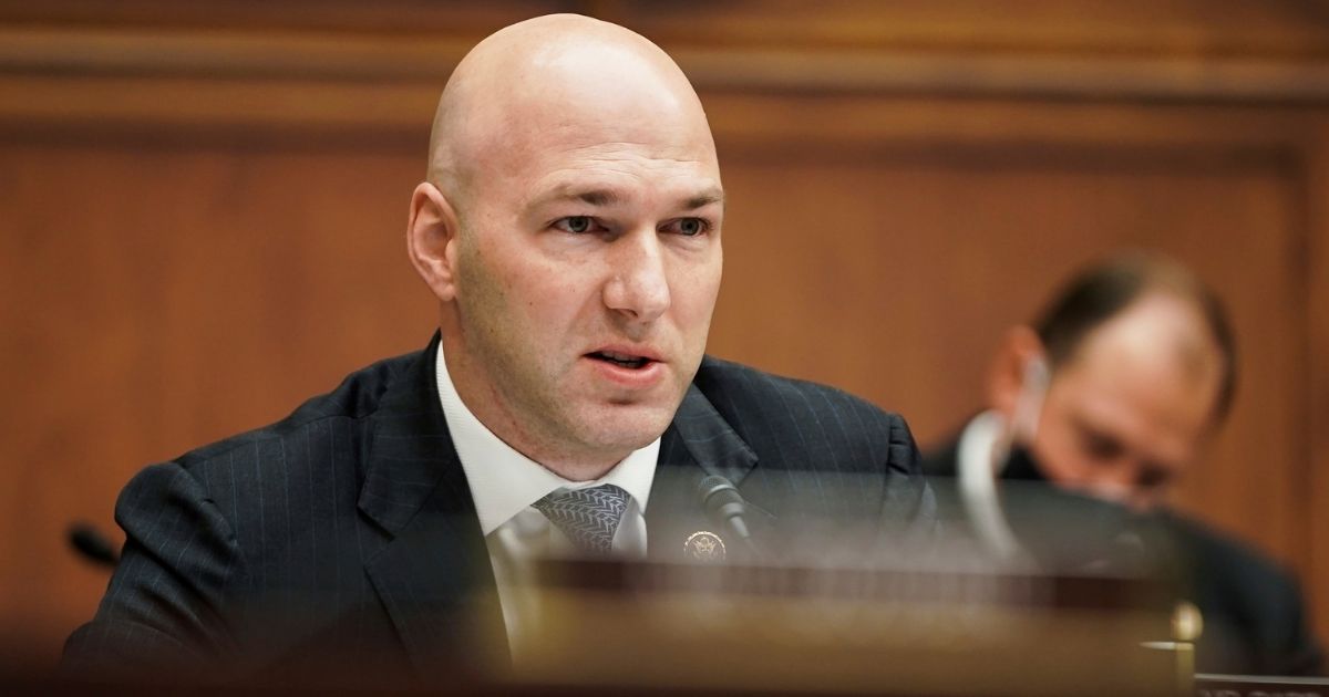Republican Rep. Anthony Gonzalez of Ohio speaks during a House Financial Services Committee hearing on Capitol Hill in Washington on Dec. 2, 2020.