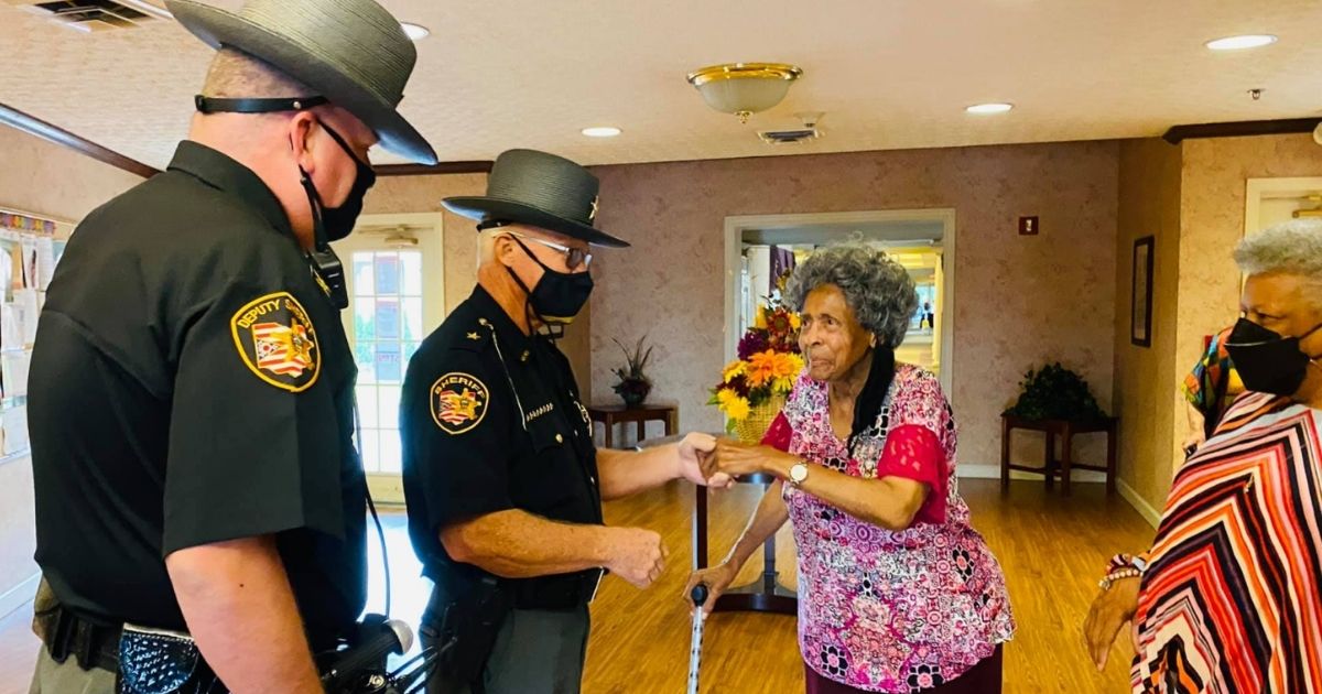 Dollie Trent, 96, insisted on reporting a deputy to his supervisor after he recently stopped to change a tire for her.