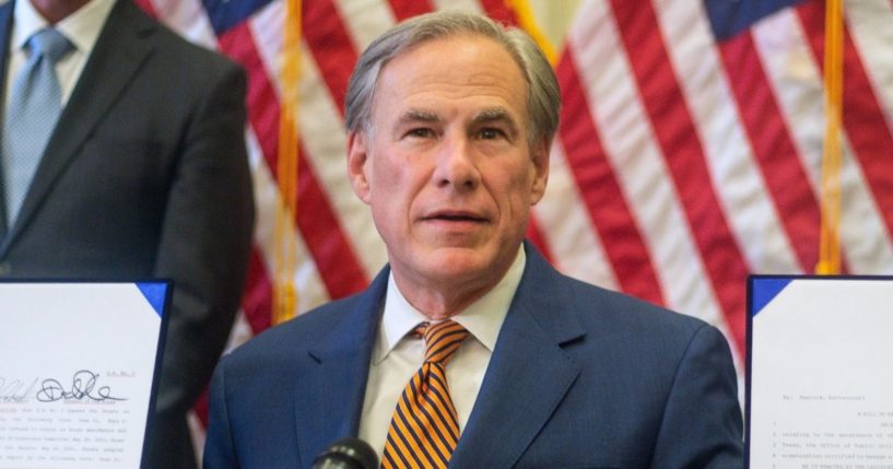 Texas Gov. Greg Abbott speaks at a news conference at the state Capitol on June 8, 2021, in Austin, Texas.