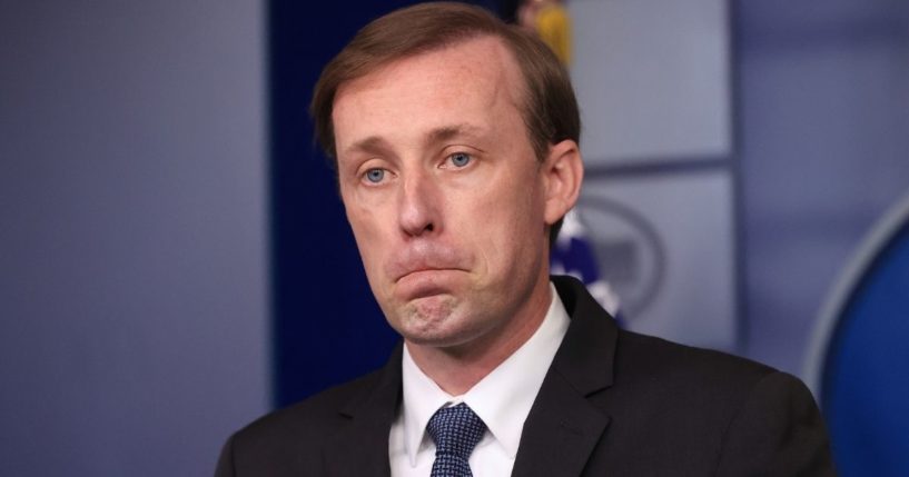 National Security Advisor Jake Sullivan talks to reporters during the daily news conference in the Brady Press Briefing Room at the White House on June 7, 2021, in Washington, D.C.