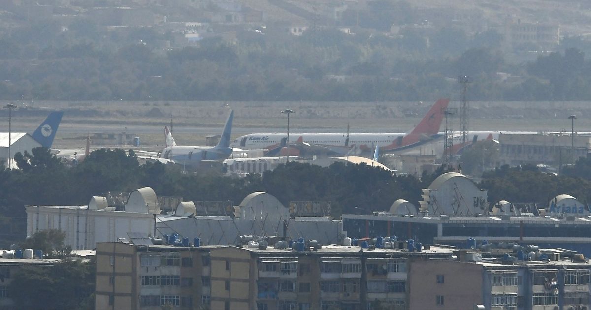 Planes are seen at the airport in Kabul, Afghanistan, on Tuesday after the U.S. pulled all its troops out of the country.