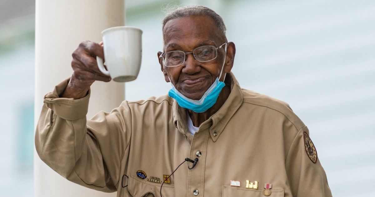 Lawrence Brooks, the oldest known living World War II veteran, celebrates his 112th birthday in New Orleans.